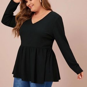 SHEIN black babydoll top nwot